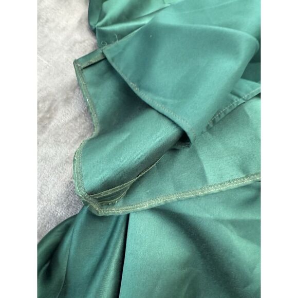 Alfred Sung D760 Hunter Green Off-Shoulder Trumpet Gown w/ Front Slit 8R - Picture 13 of 16